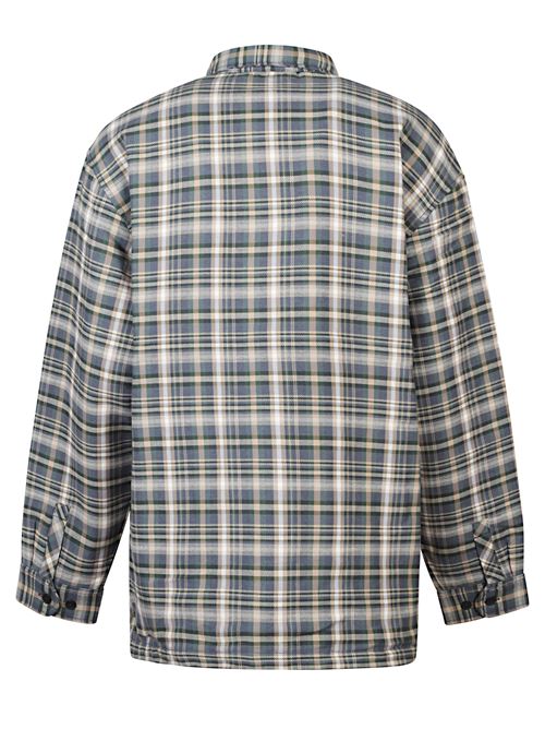 Camicia azzurra di CARHARTT WIP caratterizzata da stampa check, logo frontale, colletto classico e chiusura a bottoni. CARHARTT WIP | I03531235RXX